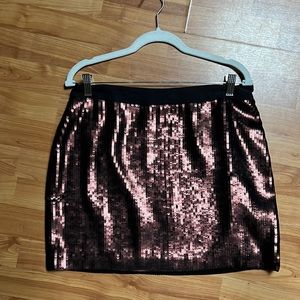 Banana Republic Maroon Sequin Mini Skirt